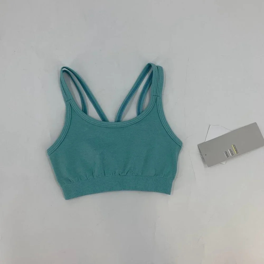 Z by Zella Girl's Double Strap Sports Bra Crop Top Size S NWT
